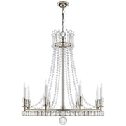 Regency Large 8-Light Chandelier in Polished Nickel