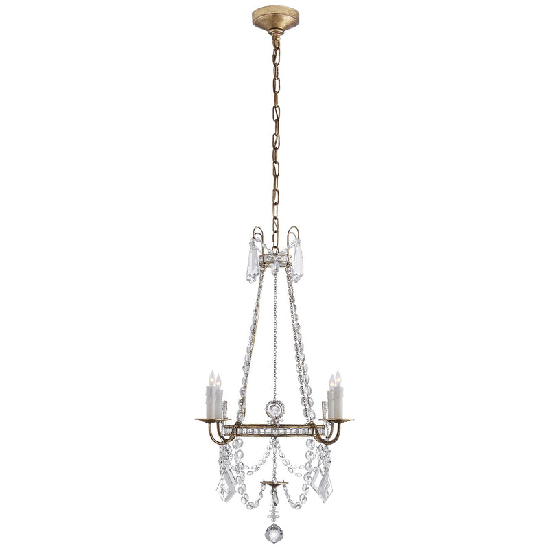 Sharon Small 4-Light Chandelier in Gilded Iron