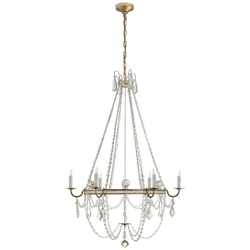 Sharon Medium 6-Light Chandelier in Gilded Iron