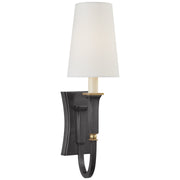 Delphia Small Wall Sconce in Bronze with Antique Brass