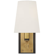 Watson Small Wall Sconce in Bronze with Antique Brass