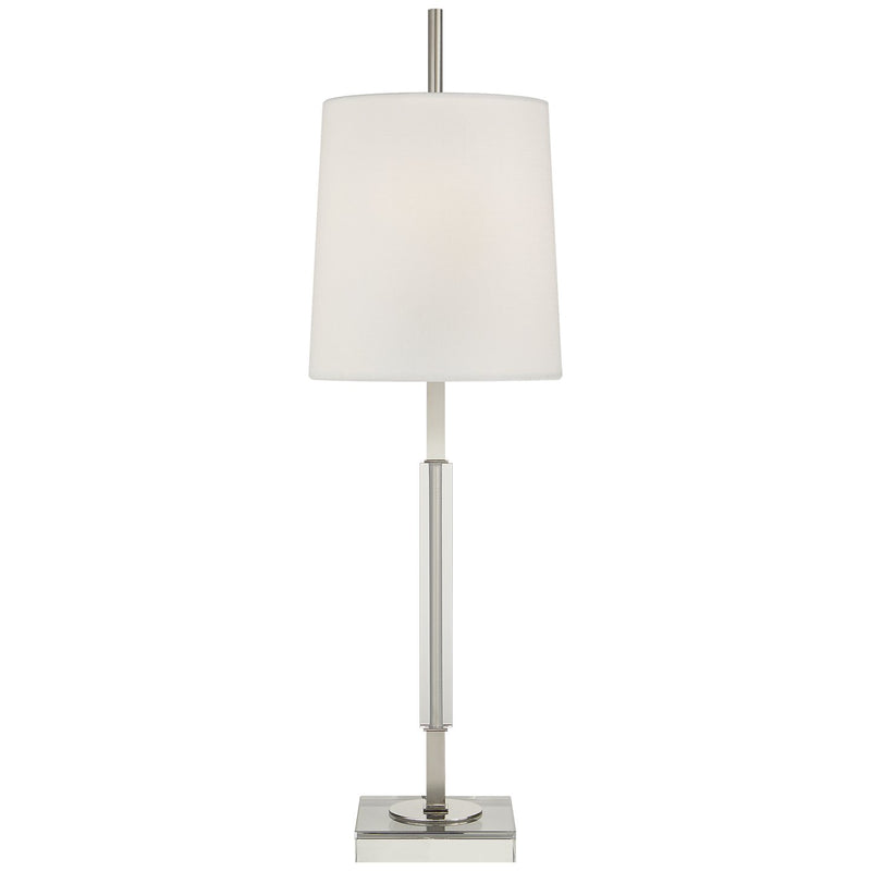Lexington Medium Table Lamp in Polished Nickel with Crystal
