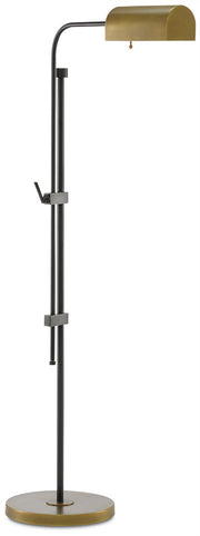 Hearst 1-Light Floor Lamp in Oil Rubbed Bronze & Antique Brass - Lamps Expo