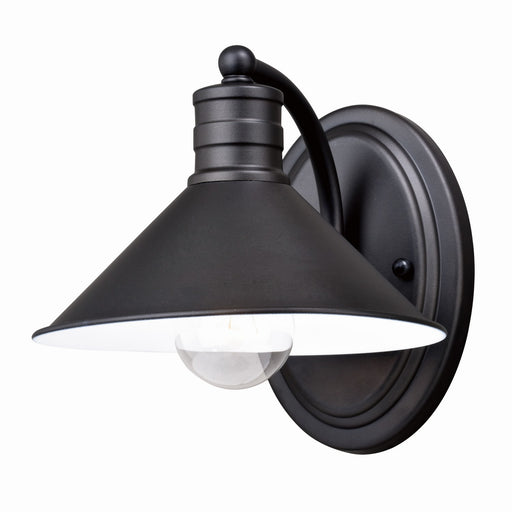 Akron 1-Light Vanity in Oil Rubbed Bronze and Inner Matte White