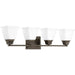 Clifton Heights Four Light Bath Bracket in Antique Bronze