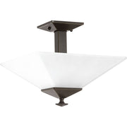 Clifton Heights 2-Light Semi-Flush Mount in Antique Bronze