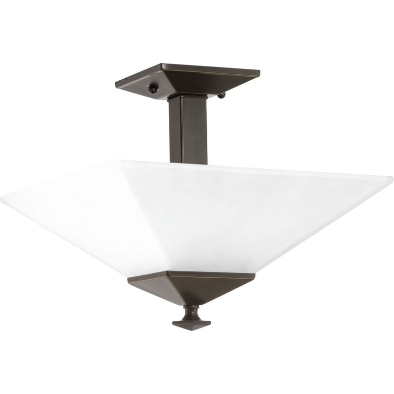 Clifton Heights 2-Light Semi-Flush Mount in Antique Bronze