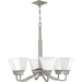 Clifton Heights Six Light Chandelier in Brushed Nickel