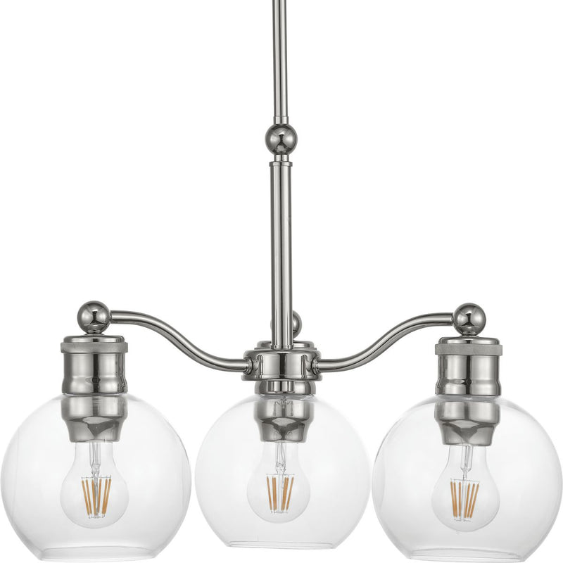 Hansford 3-Light Chandelier in Polished Nickel