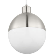 Globe LED 8" Pendant in Brushed Nickel