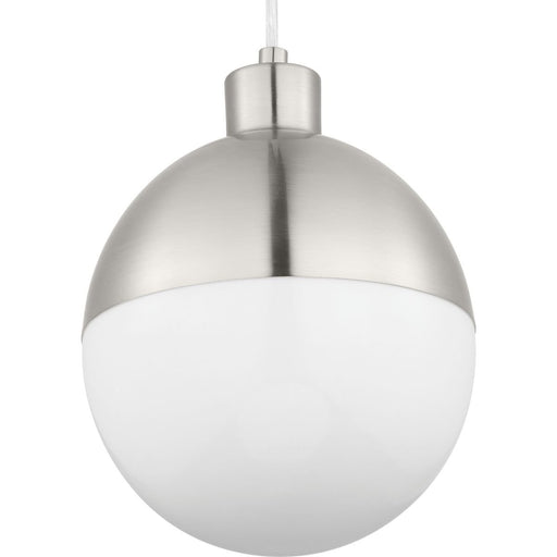 Globe LED 8" Pendant in Brushed Nickel
