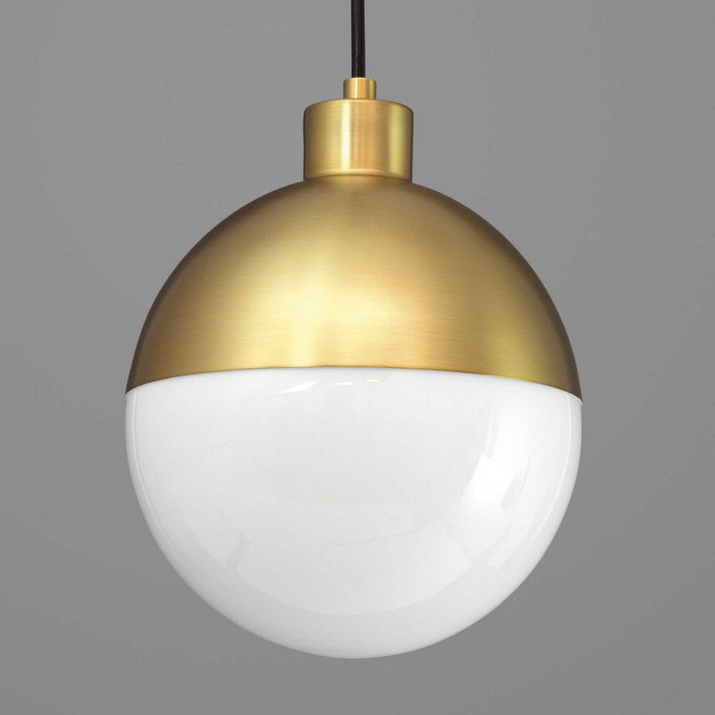 Globe LED 8" Pendant in Brushed Bronze