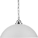 Classic Dome Pendant One Light Pendant in Polished Chrome