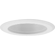 5" Recessed Step Baffle Trim in White