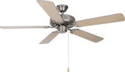 Basic-Max 52" Ceiling Fan in Satin Nickel / Silver / Maple