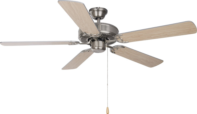 Basic-Max 52" Ceiling Fan in Satin Nickel / Silver / Maple