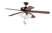 Basic-Max 52" Ceiling Fan with 4 Light Kit in Oil Rubbed Bronze / Walnut / Pecan