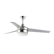 Trio 52" Ceiling Fan with 2 Light Kit in Satin Nickel / Black