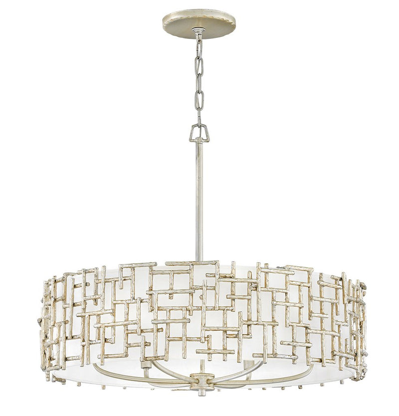 Farrah 6-Light Chandelier in Silver Leaf