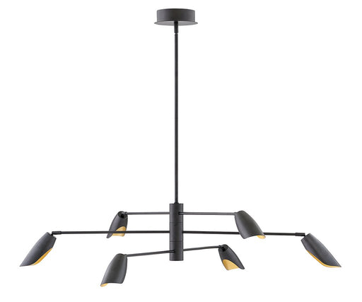 Bowery 6-Light LED Chandelier in Black