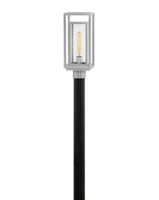 Republic Medium Post or Pier Mount Lantern in Satin Nickel