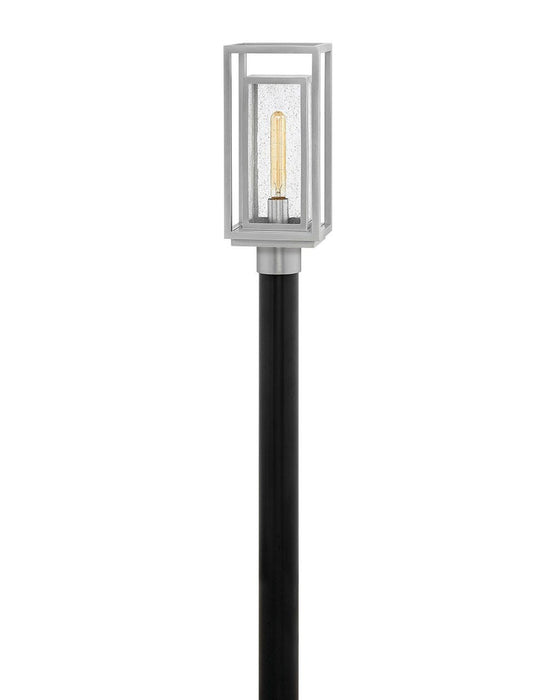 Republic Medium Post or Pier Mount Lantern in Satin Nickel