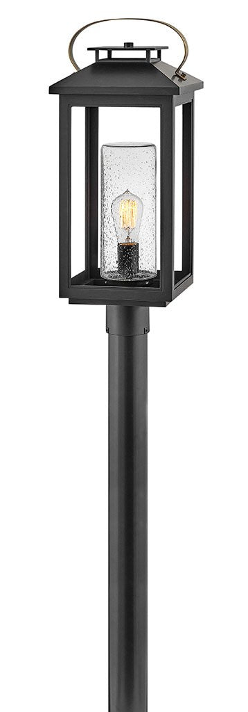 Atwater Medium Post or Pier Mount Lantern in Black