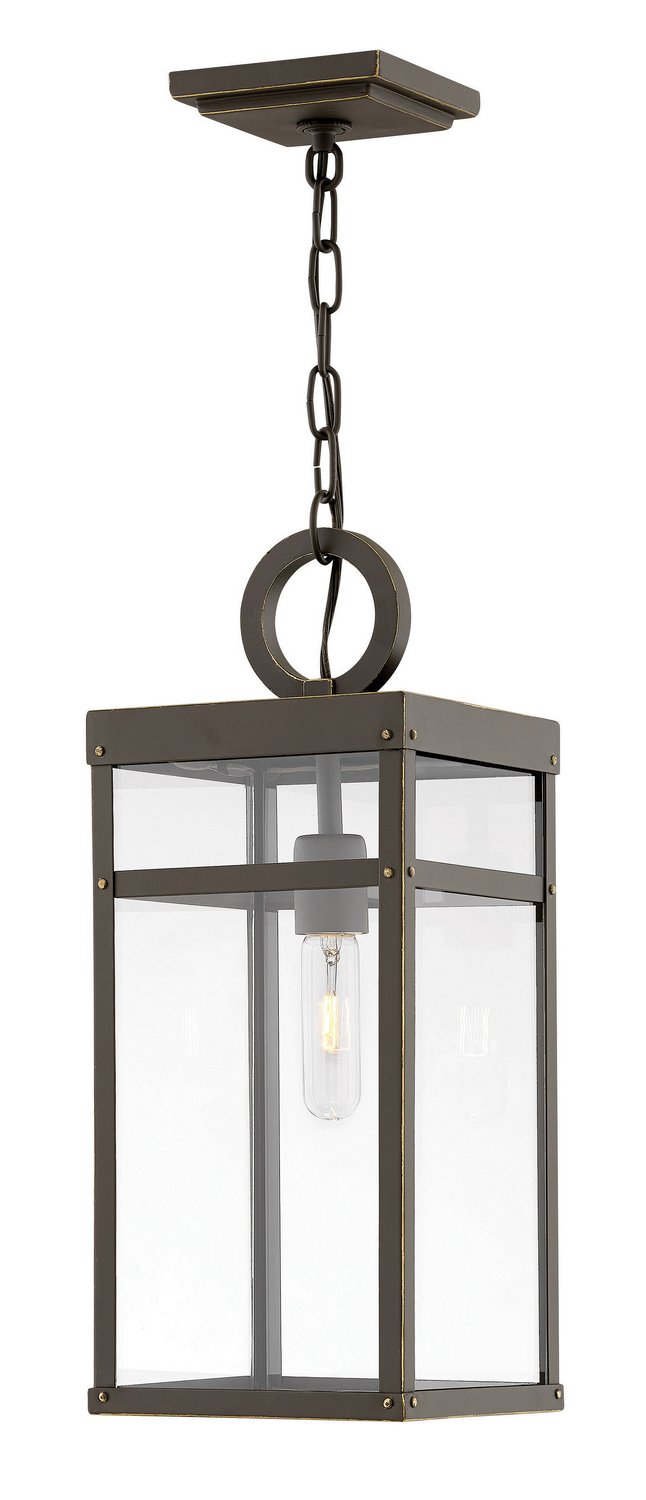 Porter Outdoor Hanging Lantern in Oil Rubbed Bronze