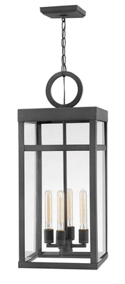 Porter 4-Light Outdoor Hanging Lantern in Aged Zinc