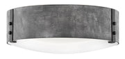 Sawyer 3-Light Outdoor Flush Mount in Aged Zinc