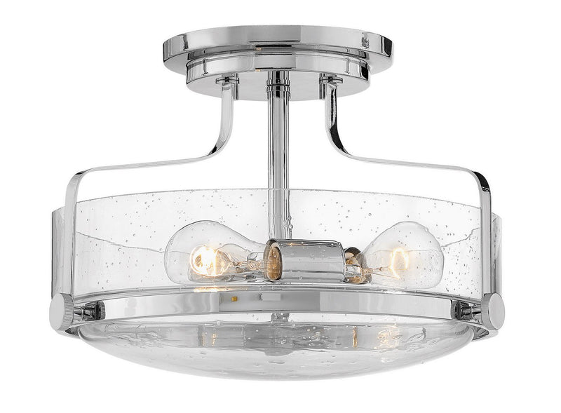 Harper 3-Light 14.5" Semi-Flush Mount in Chrome