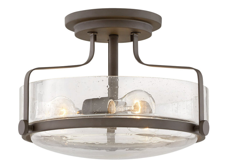 Harper 3-Light 14.5" Semi-Flush Mount in Oil Rubbed Bronze