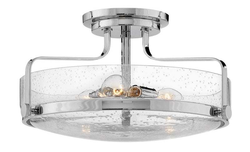 Harper 3-Light 18" Semi-Flush Mount in Chrome