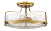 Harper 3-Light 18" Semi-Flush Mount in Heritage Brass