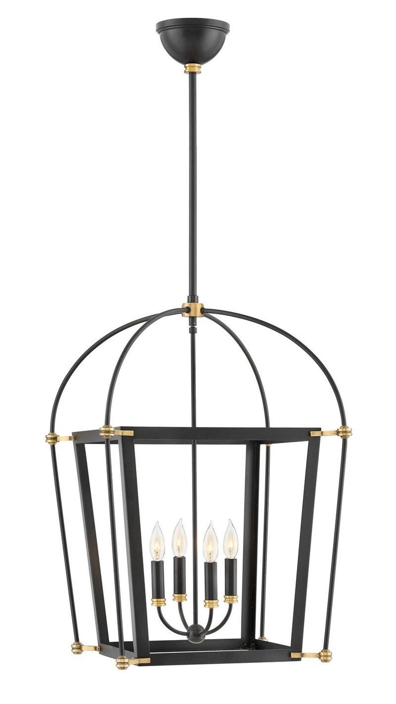 Selby 4-Light 20" Chandelier in Black
