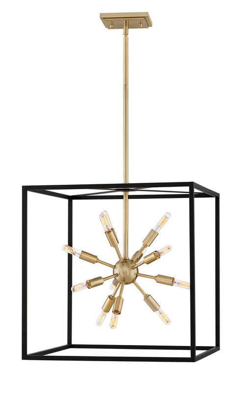 Aros 12-Light Chandelier in Black