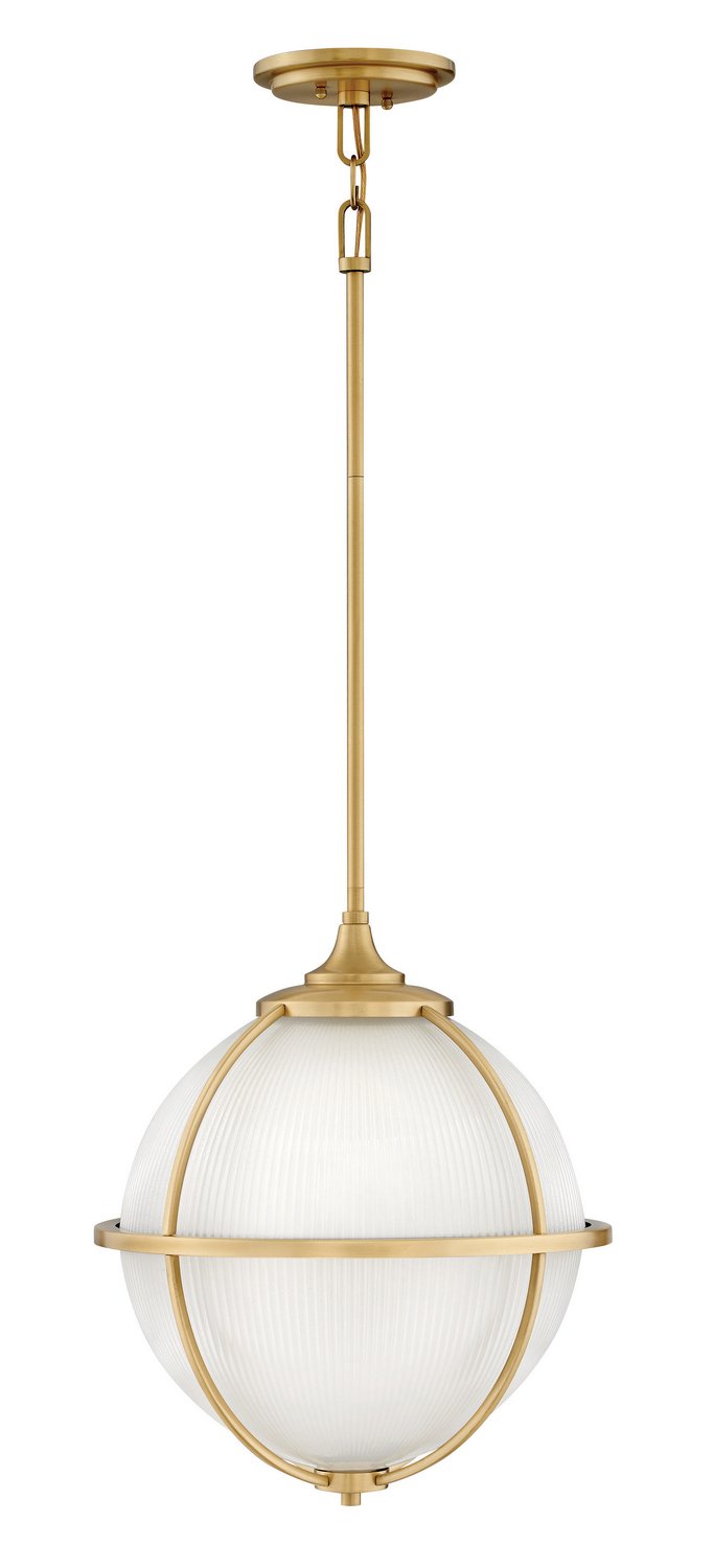 Odeon 3-Light Pendant in Satin Brass
