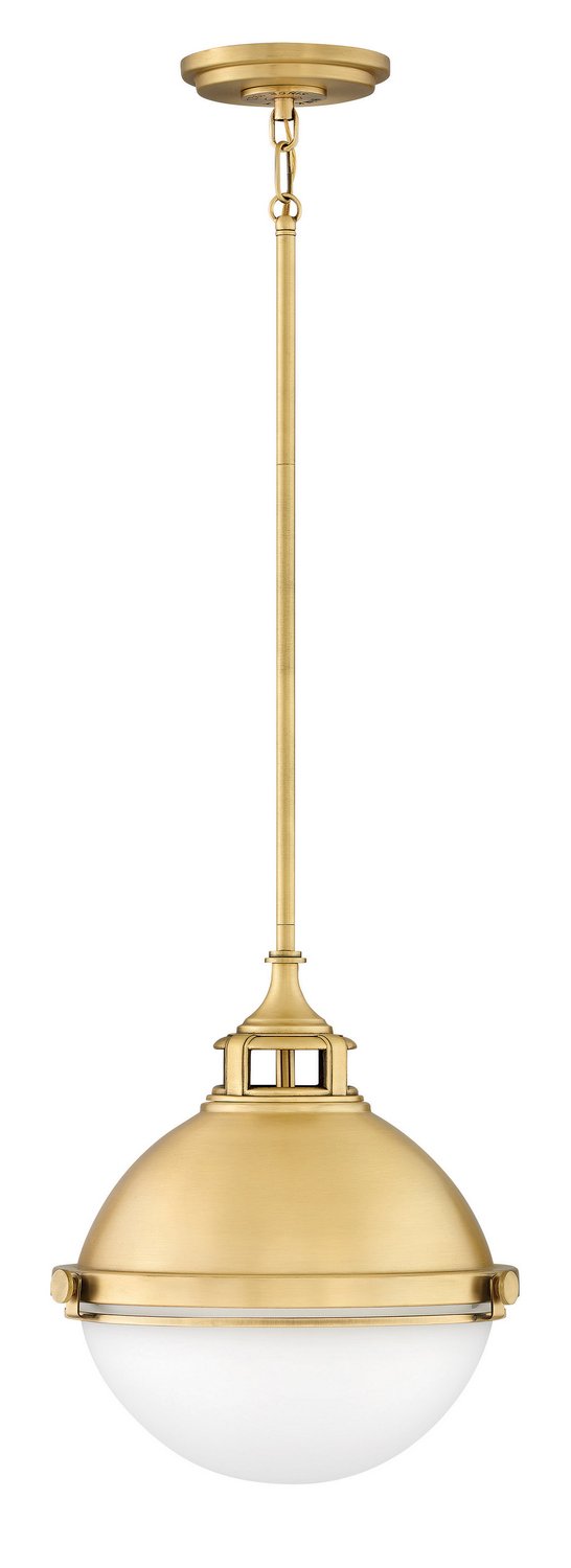 Fletcher Small 2-Light Pendant in Satin Brass