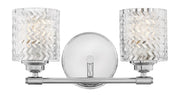 Elle 2-Light Bath Vanity Light in Chrome