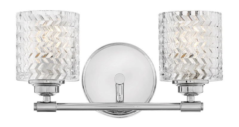 Elle 2-Light Bath Vanity Light in Chrome