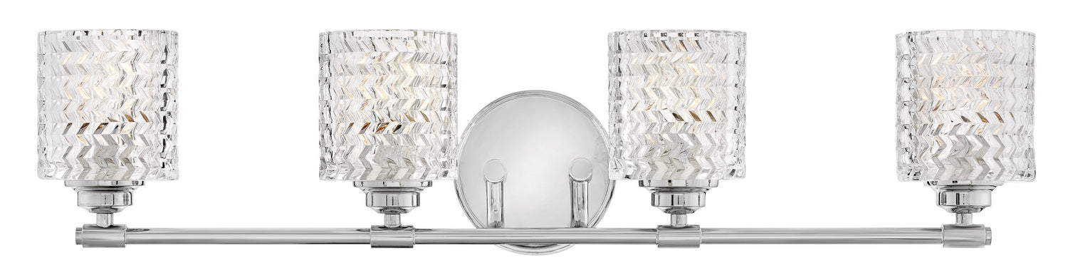 Elle Four Light Vanity in Chrome