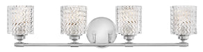 Elle Four Light Vanity in Chrome