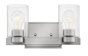 Miley 2-Light Bath Vanity Light in Brushed Nickel