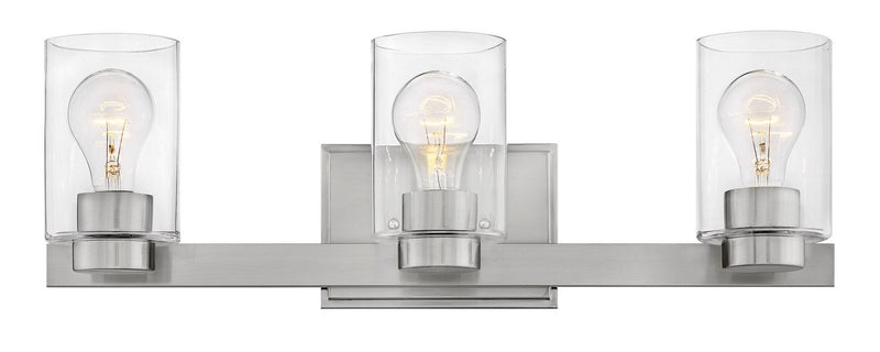 Miley 3-Light Bath Vanity Light in Brushed Nickel