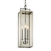 Beckham 3-Light Hanger in Polished Stainless with Clear Glass