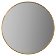 Soleil 30" Round LED Mirror in Brushed Brass