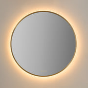 Soleil 30" Round LED Mirror in Brushed Brass