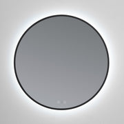 Soleil 30" Round LED Mirror in Matte Black