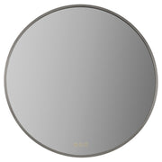 Soleil 30" Round LED Mirror in Satin Nickel