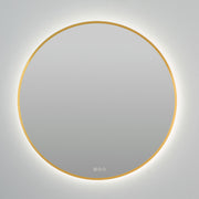 Soleil 36" Round LED Mirror in Brushed Brass